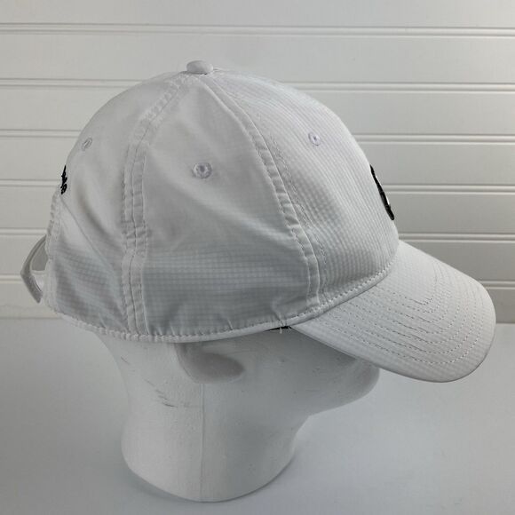 TaylorMade Radar Semi-Structured Strapback Hat White Black 3D Embroidered Logo - Picture 4 of 9